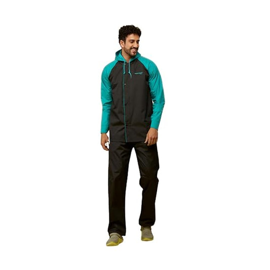 FIGHTER by ZEEL Rain Coat for Men with Adjustable Hood